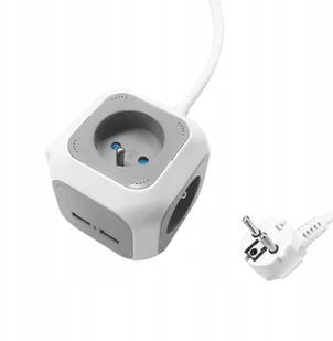 Orno Przedłużacz OR-AE-13144 4-krotny ładowarka 2xUSB 1,5m szaro-biały OR-AE-13144 - Przedłużacze i rozgałęźniki - miniaturka - grafika 7
