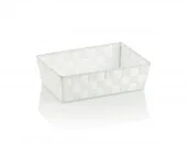 Koszyki łazienkowe - Kela Alvaro - koszyk łazienkowy, 29,5 × 20,5 × 8,5 cm, biały, KE-23020 - miniaturka - grafika 1