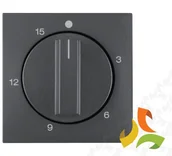 Wyłączniki światła i elektryczne - Berker B.KWADRAT Płytka czołowa z pokrętłem do mechanicznego wyłącznika czasowego 0-15min antracyt mat 16321606 HAGER - miniaturka - grafika 1