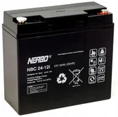 Baterie do zasilaczy awaryjnych UPS - Akumulator Agm żelowy Nerbo Nbc 24-12i (12V 24Ah) - miniaturka - grafika 1