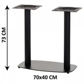 Inne meble biurowe - Stema SH Podstawa stolika podwójna SH-3052/B, (stelaż stolika), kolor czarny SH-3052/B - miniaturka - grafika 1