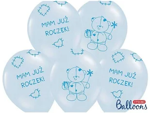 Strong Balloons Balony 14", "Mam już roczek", STRONG, Baby Blue, 6 szt SB14P-221-011-6 - Baby shower i roczek Strong Balloons Balony 14", "Mam już roczek", STRONG, Baby Blue, 6 szt SB14P-221-011-6 - Baby shower i roczek - miniaturka - grafika 1