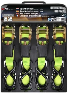 PAT Europe ProPlus 4 pasy mocujące z grzechotką + 2 haki, 5 m, 320205 - Łańcuchy i liny stalowe - miniaturka - grafika 2