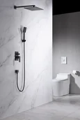 Zestawy prysznicowe - Blue Water Toronto Zestaw prysznicowy podtynkowy z deszczownicą czarny mat TOR-ZKP.150CZARNYMAT - miniaturka - grafika 1
