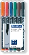 Flamastry - Staedtler 313 WP6 Lumocolor pisak uniwersalny S-koronka, trwałe, około 0.4 MM, 6 sztuki w kolorze możliwości instalacji Staedtler Box 313 WP6 - miniaturka - grafika 1