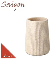 Kubki - Tatay tatay zestaw składający się z dozownikiem mydła, kubek do mycia zębów i mydelniczka żywica poliestrowa w wysokiej jakości, kolekcja Saigon, w kolorze piaskowym z Matt 6360100 - miniaturka - grafika 1