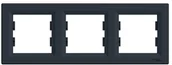 Klawisze i ramki - Schneider Electric Ramka potrójna Asfora pozioma antracyt EPH5801371 - miniaturka - grafika 1