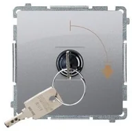 Wyłączniki światła i elektryczne - Kontakt Kontakt_Simon Łącznik jednobiegunowy z kluczem. 2 pozycyjny. 0-I styk N/O. Możliwość wyjęcia klucza w każdej pozycji stal inox BMW1K.01/21 - miniaturka - grafika 1