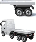 Pojazdy elektryczne dla dzieci - Lean Cars Naczepa do pojazdu na akumulator HL358 Mercedes Actros biała 7711 - miniaturka - grafika 1