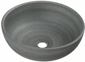 Umywalki - Sapho PRIORI umywalka ceramiczna średnica 41 cm 15 cm szara ze wzorem PI024 - miniaturka - grafika 1