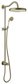 Zestawy prysznicowe - Tres Clasic prysznicowy do baterii podtynkowych retro stare złoto mat 24247602LM - miniaturka - grafika 1