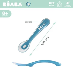 Beaba Łyżeczka silikonowa 8m+ 5O36RX 5O36RX SAM One size - Sztućce dla dzieci - miniaturka - grafika 6