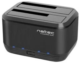 Natec Stacja dokująca HDD/SSD Kangaroo Dual SATA 2.5" + 3.5" USB 3.0 + zasilacz NSD-0955 - Kable komputerowe i do monitorów - miniaturka - grafika 2