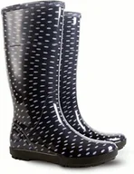 Kalosze damskie - Demar Czarne kalosze damskie w kropki Lady Print V 0076V - miniaturka - grafika 1