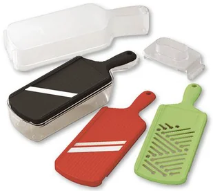 Kyocera Zestaw krajalnic ceramicznych z pojemnikiem wielokolorowy HK-CSN-505 - Siekacze tarki i szatkownice Kyocera Zestaw krajalnic ceramicznych z pojemnikiem wielokolorowy HK-CSN-505 - Siekacze tarki i szatkownice - miniaturka - grafika 1