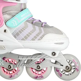 Nils EXTREME NH18192 4w1 RÓŻOWY ROZM.M(34-38) ŁYŻWOROLKI Z WYM. PŁ. FIGUROWĄ EXTREME 16-21-089 - Rolki - miniaturka - grafika 9