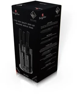Berlingerhaus 6 częściowy zestaw noży ze stojakiem Black Royal Collection, BH/2382 - Noże kuchenne - miniaturka - grafika 4