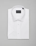 Koszule męskie - Borgio koszula canosa 00338 krótki rękaw biały classic fit - miniaturka - grafika 1
