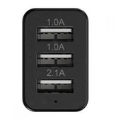 Ładowarki samochodowe - XENIC ŁADOWARKA SAMOCHODOWA 3xUSB Czarna - miniaturka - grafika 1