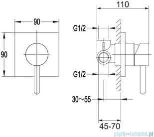 Omnires Y zestaw podtynkowy prysznicowy chrom SYSY30XCR | - Zestawy prysznicowe - miniaturka - grafika 2