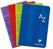 Zeszyty szkolne - Clairefontaine zeszyt z przepisami na Metric notatek, kleinkariert, bez konieczności Spiral wiązanie, z alphabetischem Register, 11 x 17 cm, różne kolory, 2 sztuki - miniaturka - grafika 1