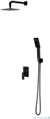 Baterie umywalkowe - Omnires Baretti podtynkowy zestaw prysznicowy czarny mat SYSBA10BL | - miniaturka - grafika 1