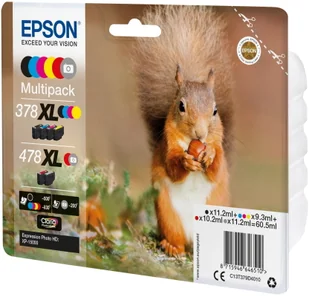 Epson Tusz XP-15000 378XL+478XL CMYK 1x10.2ml 2x11.2ml 3x9.3ml - Dodatki do drukarek i skanerów - miniaturka - grafika 2