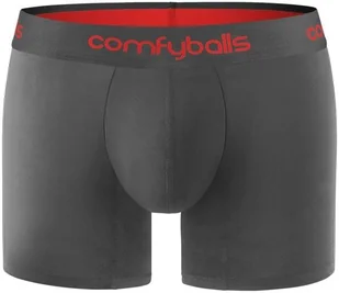 ComfyBalls COMFYBALLS bokserki LONG COTTON szaro-czerwone - Bielizna sportowa męska - miniaturka - grafika 2