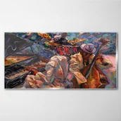 Obrazy i zdjęcia - PL Coloray Obraz Szklany Muzyka Fortepian Perkusja 120x60cm - miniaturka - grafika 1