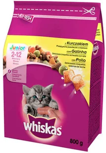 Whiskas Junior z kurczakiem 0,8 kg - Sucha karma dla kotów - miniaturka - grafika 2