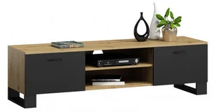 Nowoczesna Szafka Czarny Rtv Pod Telewizor Dąb Artisan + M4-Z40 - Szafki RTV Nowoczesna Szafka Czarny Rtv Pod Telewizor Dąb Artisan + M4-Z40 - Szafki RTV - miniaturka - grafika 1