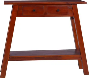 vidaXL Stolik konsolowy, klasyczny brąz, 90x30x75 cm, drewno mahoniowe vidaXL - Konsole i sekretarzyki - miniaturka - grafika 2