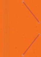 Szkolne artykuły papiernicze - Inter-druk Teczka z gumką A4 z preszpanu pomarańczowa (10szt) - miniaturka - grafika 1