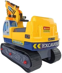 Lean Duża Koparka Jeździk Koparka Budowa Kask Żółty 9270 - Jeździki dla dzieci - miniaturka - grafika 9