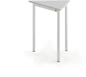 Meble do szkół i przedszkoli - AJ Produkty Biurko SONITUS TRIANGEL, 700x600x720 mm, szary laminat, biały - miniaturka - grafika 1