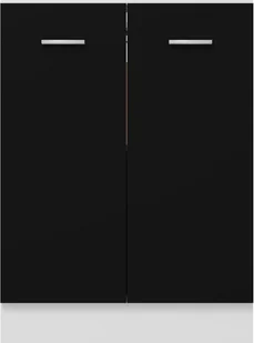 vidaXL Szafka kuchenna, czarna, 60x46x81,5 cm, płyta wiórowa 801189 - Szafki kuchenne - miniaturka - grafika 5