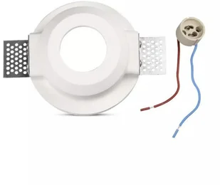 v-tac Oprawa Oczko V-TAC GIPS GU10 Wpuszczana Szkło Mrożone Okrągła fi.120 Biała VT-801 - Oprawy, klosze i abażury - miniaturka - grafika 5