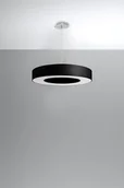 Lampy sufitowe - Sollux Lighting Lighting Oryginalna Oprawa Sufitowa Żyrandol SATURNO SLIM 50 Czarny Abażur Tworzywo Sztuczne Lampa Wisząca Okrągły Zwis Nowoczesny Styl Loft Industrial Oświetlenie Żarówka E27 Idealna do Salonu Jadalni Sypialn SL.0750 - miniaturka - grafika 1