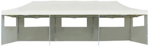 vidaXL Składany namiot z 5 ścianami bocznymi, 3 x 9 m, kremowy 44975 - Pawilony ogrodowe - miniaturka - grafika 5