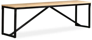 vidaXL Ławka z drewna mango, 160x35x45 cm vidaXL - Ławki do przedpokoju - miniaturka - grafika 11