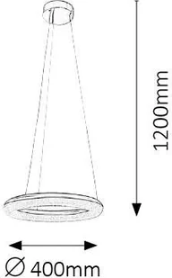 Rabalux LAMPA wisząca GEORGINA 2565 okrągła OPRAWA zwis LED 24W pierścień ring z pilotem chrom przezroczysty 2565 - Lampy sufitowe - miniaturka - grafika 4