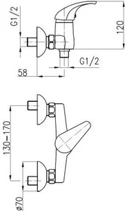 KFA Baryt 556-010-00 - Baterie wannowe i prysznicowe - miniaturka - grafika 3