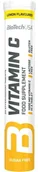 Witaminy i minerały dla sportowców - BioTech Vitamin C effervescent tablets 20 tablets cytrynowy - miniaturka - grafika 1