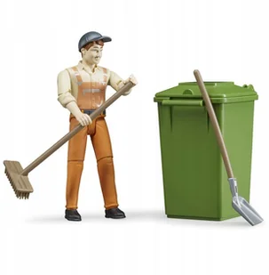 Bruder 62140 figurka śmieciarz + kosz + akcesoria - Figurki dla dzieci - miniaturka - grafika 7