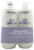 Szampony i odżywki dla psów - Goldwell Goldwell DLS Just Smooth Szamp.+Odż. DUO 2x1000ml - miniaturka - grafika 1