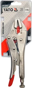 YATO szczypce zaciskowe MORSEA szczęki krótkie płaskie 180mm YT-2452 - Kombinerki i obcęgi - miniaturka - grafika 2