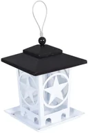 Karmniki dla ptaków - Karmnik dla ptaków 20x20x27.5cm metalowy domek biały - miniaturka - grafika 1
