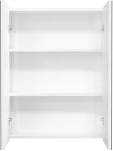 vidaXL Lumarko Szafka łazienkowa z lustrem, 60x15x75 cm, MDF, biel z połyskiem 331525 - Toaletki - miniaturka - grafika 4