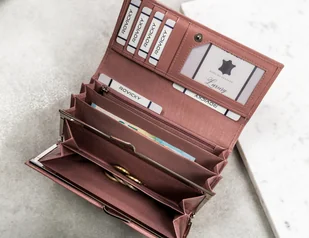 Cavaldi 4U Elegancki, podłużny portfel damski z klapą na zatrzask - Portfele - miniaturka - grafika 10