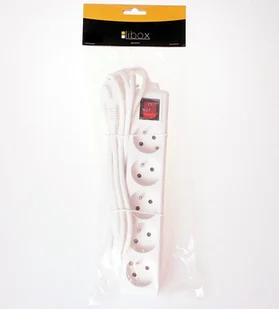 HBF Libox 5 gniazd +0 wyłącznik 10A IP20 LB0085-5 Libox 5m - Przedłużacze i rozgałęźniki - miniaturka - grafika 2